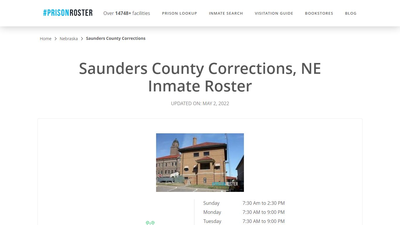 Saunders County Corrections, NE Inmate Roster